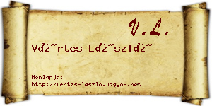 Vértes László névjegykártya