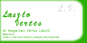 laszlo vertes business card